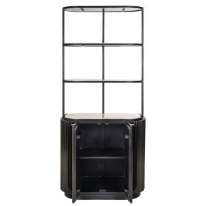 7914 - Cabinet Hampton 2-doors 2-shelves (Dark brown)