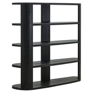 7980 - Display cabinet Navarino 3-shelves (Dark coffee)