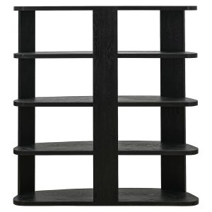 7980 - Display cabinet Navarino 3-shelves (Dark coffee)