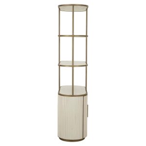 8104 - Display cabinet Tivoli 2-doors 3 open shelves (White)