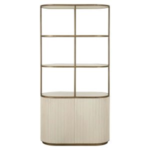 8104 - Display cabinet Tivoli 2-doors 3 open shelves (White)