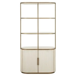 8104 - Display cabinet Tivoli 2-doors 3 open shelves (White)