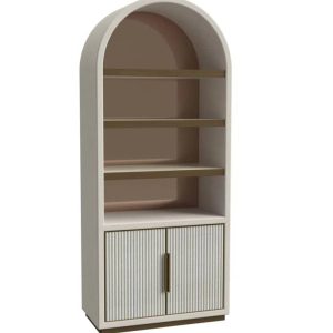 8105 - Display cabinet Tivoli with arched top 2-doors 3-shelves (White)