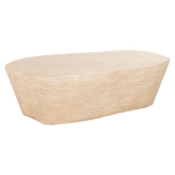 8678 - Coffee table Fictus 125 faux travertine (Beige)