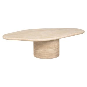 8679 - Coffee table Fictus 130 faux travertine (Beige)