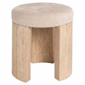 8683 - Pouffe Gallice natural beige travertine (Beige)