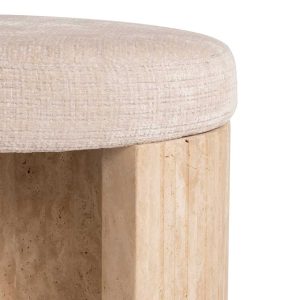 8683 - Pouffe Gallice natural beige travertine (Beige)