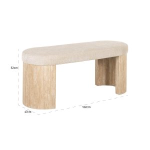 8684 - Bench Gallice natural beige travertine (Beige)