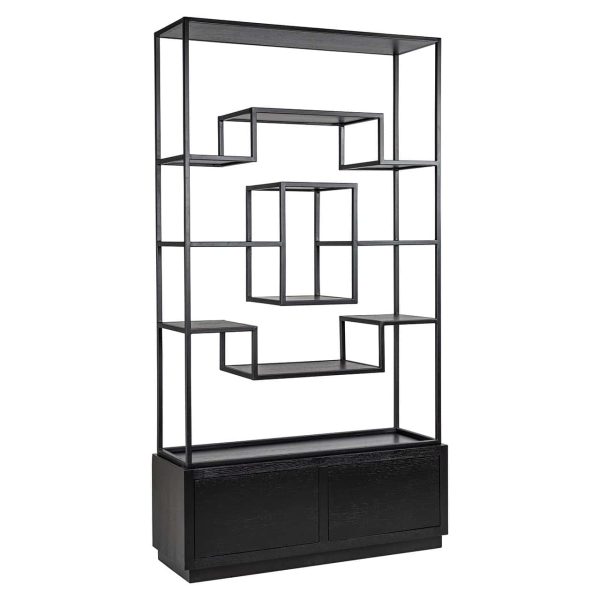 8812 BLACK - Display cabinet Bonvoy black 2-drawers (Black)