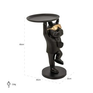 8849 - End table Bullie (Black/gold)