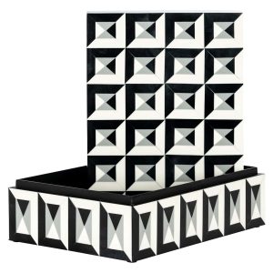 -JB-0064 - Storage Box Licia Big (Black/white)