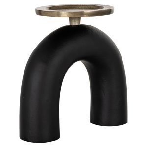 -KA-0204 - Candle holder Livi small (Black/gold)