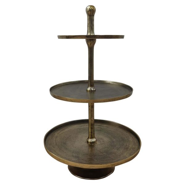 -CP-0043 - Cake stand Fallstaff 3-plates (Bronze)