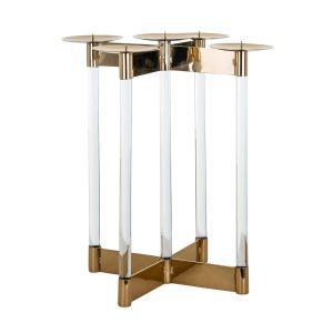 -KA-0161 - Candle holder Yaira gold (Gold)