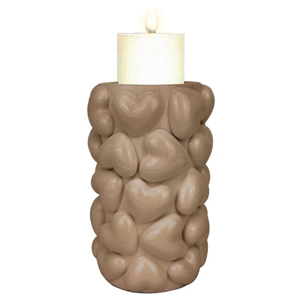 -KA-0320 - Candle holder Anne hearts big (Gold)