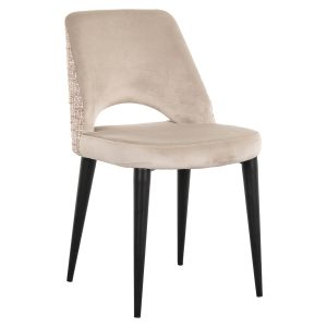 S4482 TRENDY ROSE - Chair Tabitha khaki velvet / trendy rose (Be trendy 1673 rose)