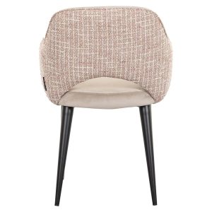 S4483 TRENDY ROSE - Chair Giovanna khaki velvet / trendy rose (Be trendy 1673 rose)