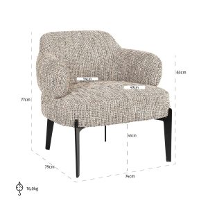 S4558 TRENDY NATURE - Lounge chair Venus trendy nature (Be Trendy 01 Nature)