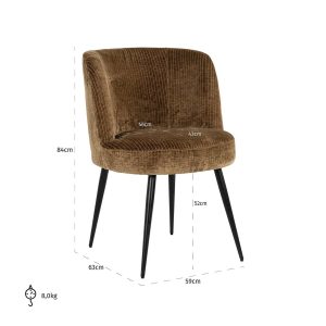 S4592 OLIVE CLOE - Chair Morton olive cloe (Cloe 751 Olive)