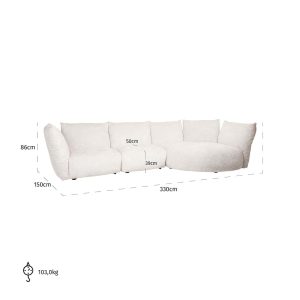 S5162 LOVELY CREAM - Sofa Loyd lovely cream (Be Lovely 11 Cream)