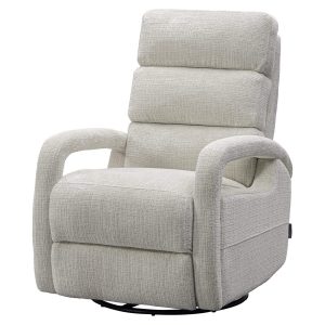 S5166 BEIGE CHENILLE - Swivel relax chair Denvi beige chenille (Niagara 902 beige)