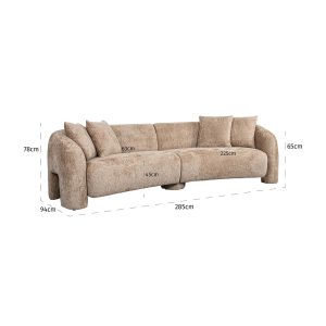 S5169 LOVELY BEIGE - Sofa Milania lovely beige (Be Lovely 170 Beige)