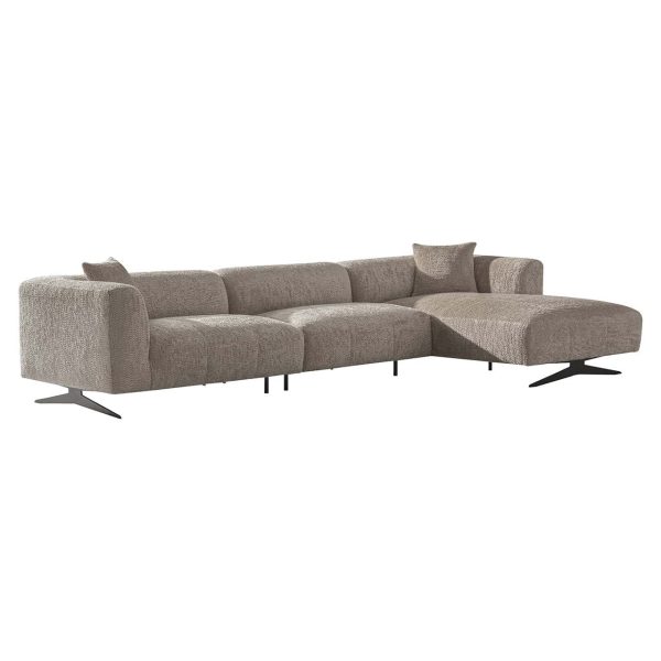 S5171 LOVELY BEIGE - Sofa Hoxton 3-seater + lounge right (Be Lovely 170 Beige)