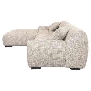 S5177 TRENDY NATURE - Sofa Hazel 3-seater + lounge left trendy nature (Be Trendy 01 Nature)