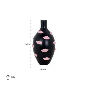 -VA-0174 - Vase Kisses black big (Black)