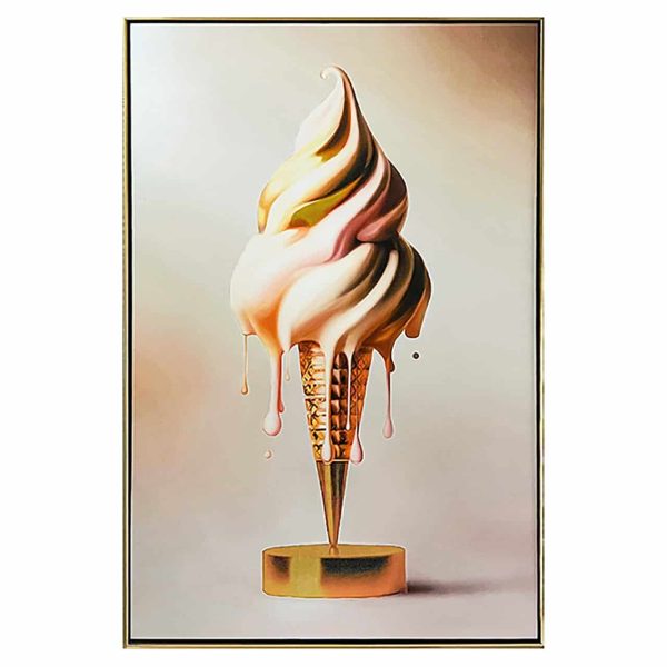 -WA-0030 - Wall art Icecream (Gold)