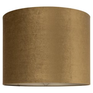 -LK-0055 XL - Lampshade Addy gold velvet cilinder 50Ø (Gold)