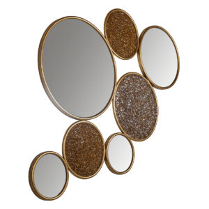 -MI-0066 - Mirror Isaiha with 4 round mirrors big (Gold)