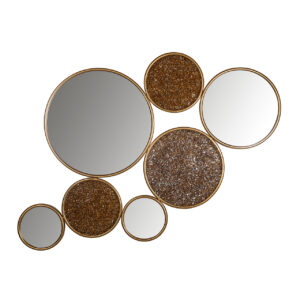 -MI-0066 - Mirror Isaiha with 4 round mirrors big (Gold)