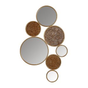 -MI-0066 - Mirror Isaiha with 4 round mirrors big (Gold)