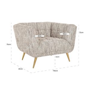 S5125 TRENDY NATURE - Lounge chair Huxley trendy nature (Be Trendy 01 Nature)