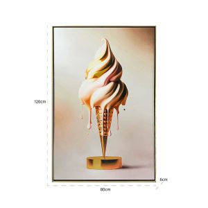 -WA-0030 - Wall art Icecream (Gold)